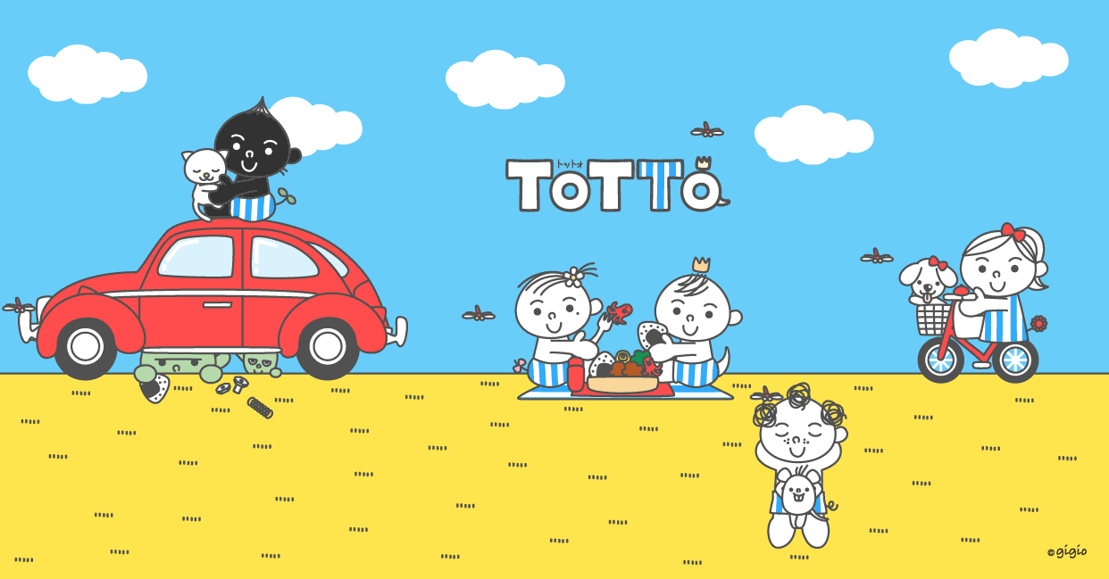 Enjoy picnic in autumn with TOTTO and friends.