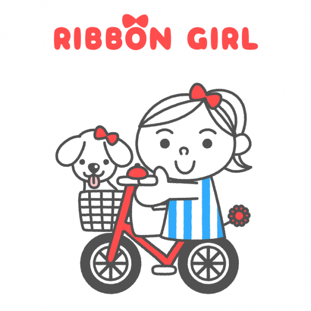 LINE Themes “RIBBON GIRL”